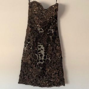 Jovani Leopard Print Dress